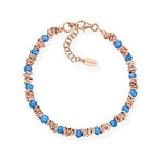 Bracciale Amen  Intreccio e Cristalli Azzurri  BRDRBL