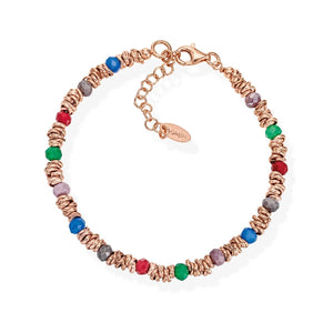 Bracciale Amen  Intreccio e Cristalli Multicolor BRDRM2