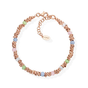 Bracciale Amen Intreccio e Cristalli Pastello BRDRM1
