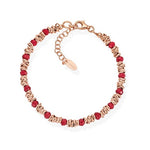 Bracciale Amen  Intreccio e Cristalli Rossi BRDRA