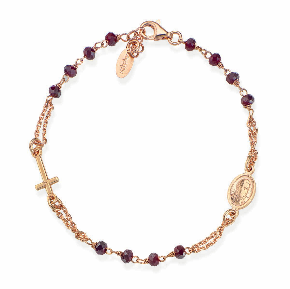 Bracciale Amen Rosario Cristalli Cangianti BRORA3