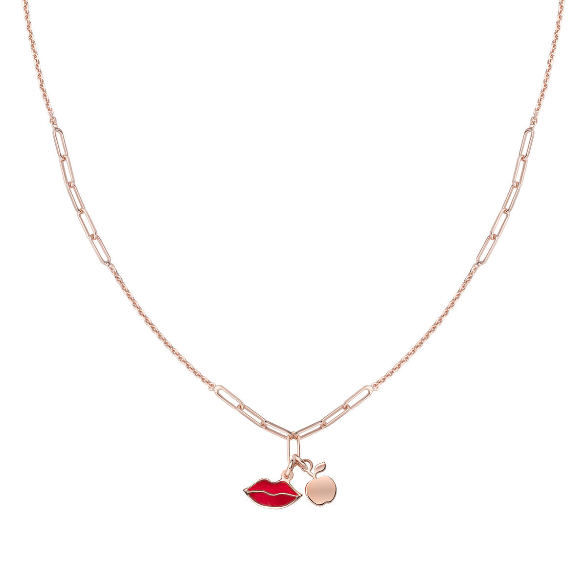 Collana Amen  Bacio e Mela Rosè CLMPBORR