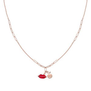 Collana Amen  Bacio e Mela Rosè CLMPBORR