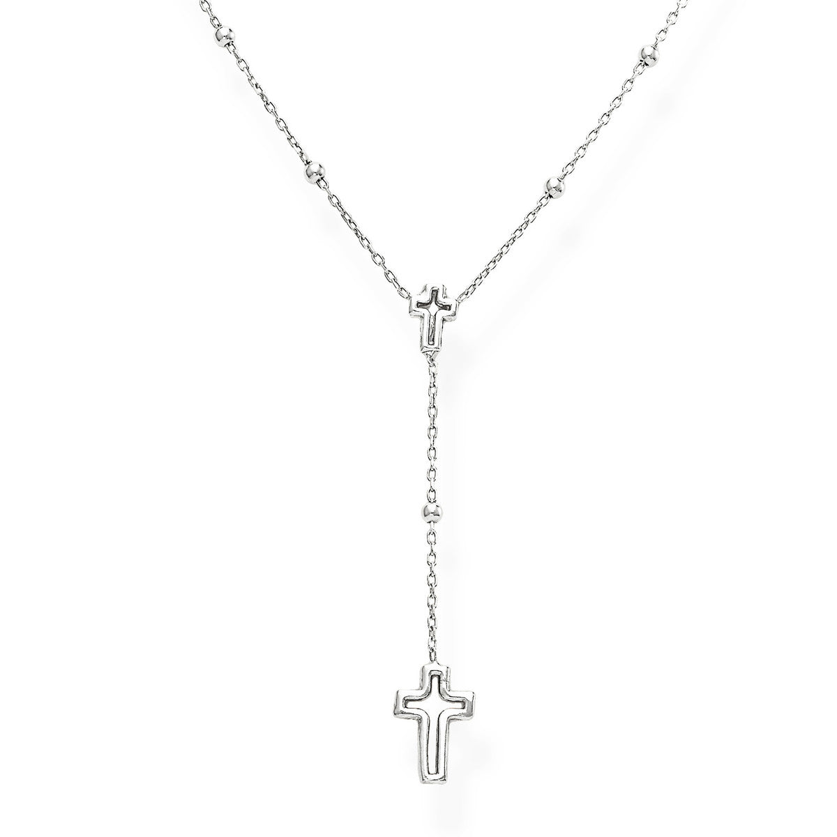 Collana Amen  Croci Rodio CLCRB4