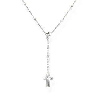 Collana Amen  Croci Rodio CLCRB4