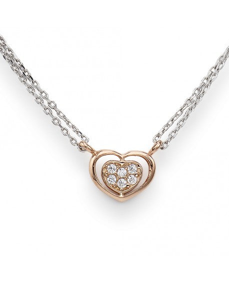 Collana Amen Oro Rosa E Zirconi CL2HBR