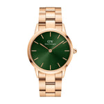 OROLOGIO DANIEL WELLINGTON ICONIC LINK EMERALD IN ACCIAIO ROSÈ CON QUADRANTE VERDE 36MM DW00100419