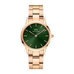 OROLOGIO DANIEL WELLINGTON ICONIC LINK EMERALD IN ACCIAIO ROSÈ QUADRANTE VERDE 32MM DW00100420
