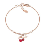Bracciale in Argento Amen Ciliege e Bacio da Donna in Madreperle BRMPCIRR