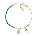 Bracciale Amen  Donna in Argento con Medaglia Fiore e Perla BRZIQUGVE3