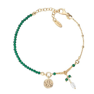 Bracciale Amen  Donna in Argento con Medaglia Fiore e Perla BRZIQUGVE3