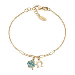 Bracciale Amen Quadrifoglio e Ferro di Cavallo da Donna in Argento Le Madreperle BRMPQUGVE