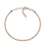 Bracciale Amen Tennis da Donna in Argento con Zirconi Gialli BTRGI16